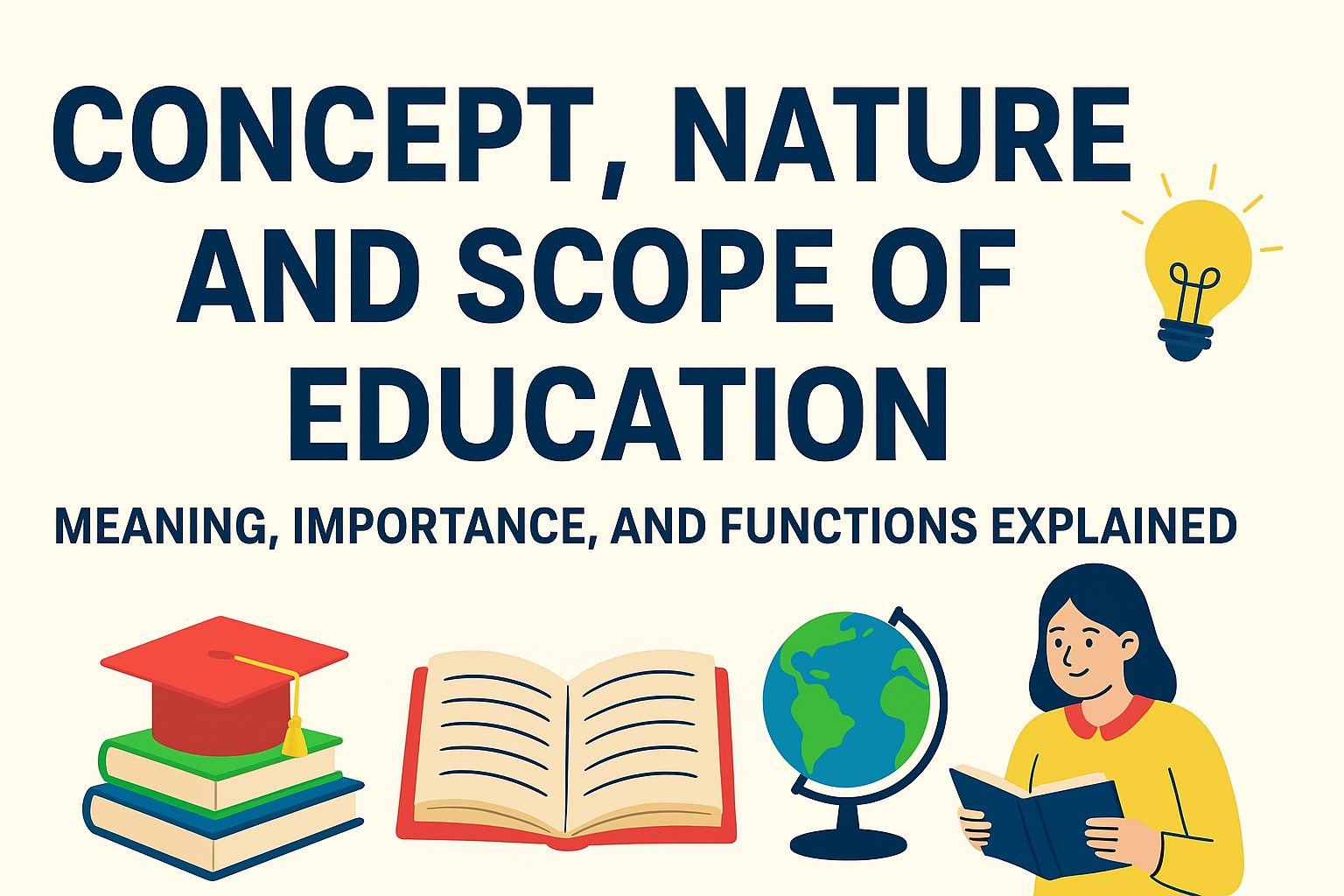 Concept, Nature, and Scope of Education Meaning, Importance, and Functions Explained
